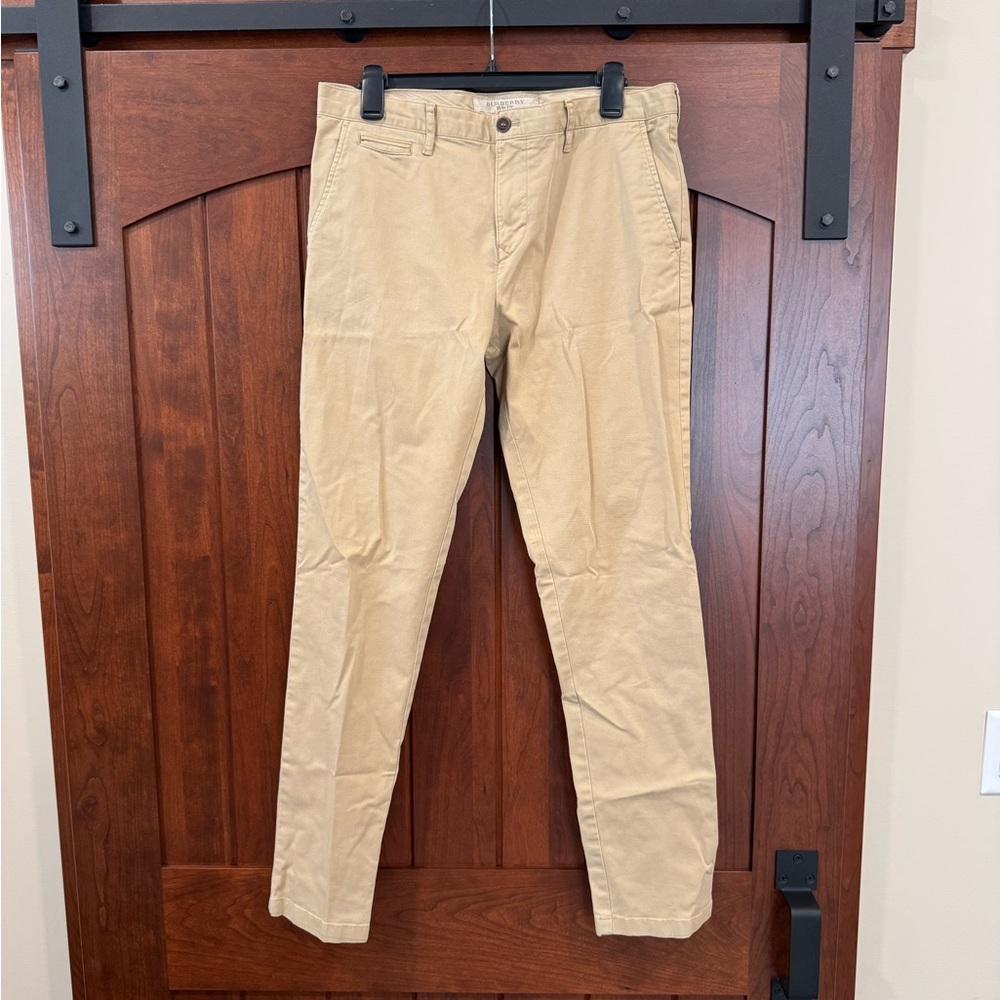 Burberry Men's Slim Fit Tan Pants